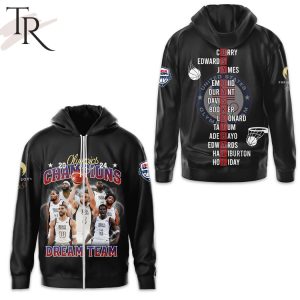 Olympics 2024 Champions USA Basketball Hoodie – Black