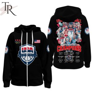 USA Basketball Olympics Basketball Champions Hoodie – Black