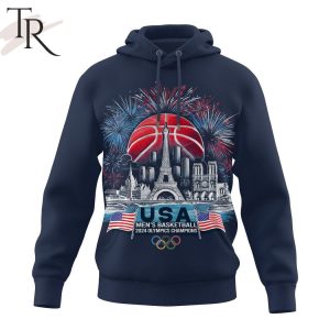 USA Men’s Basketball 2024 Olympics Champions Hoodie – Navy