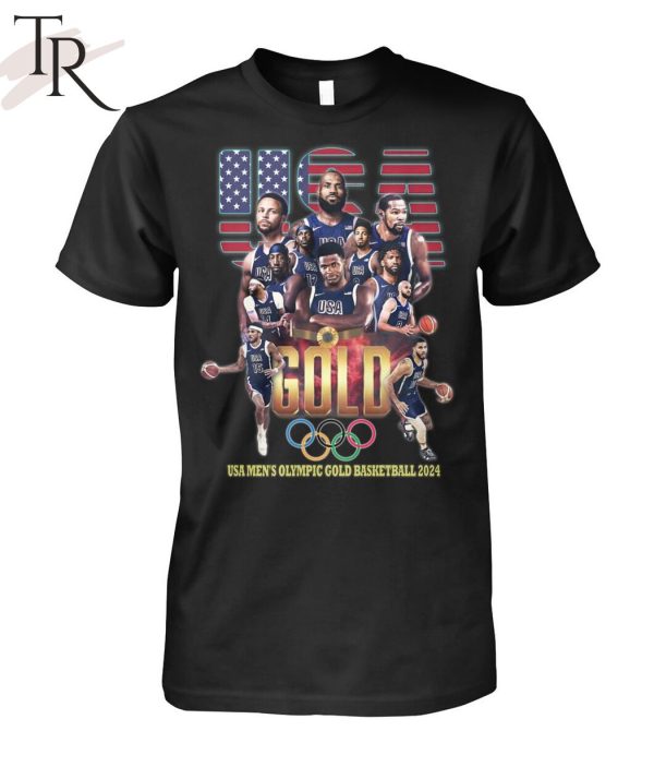 USA Men’s Olympics Gold Basketball 2024 T-Shirt