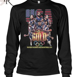 USA Men’s Olympics Gold Basketball 2024 T-Shirt