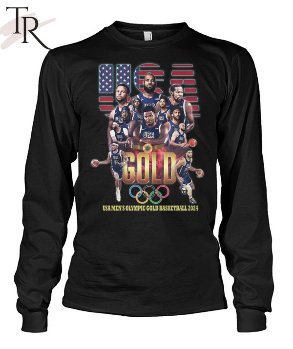 USA Men’s Olympics Gold Basketball 2024 T-Shirt