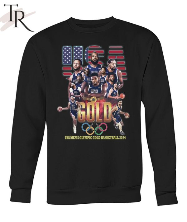 USA Men’s Olympics Gold Basketball 2024 T-Shirt