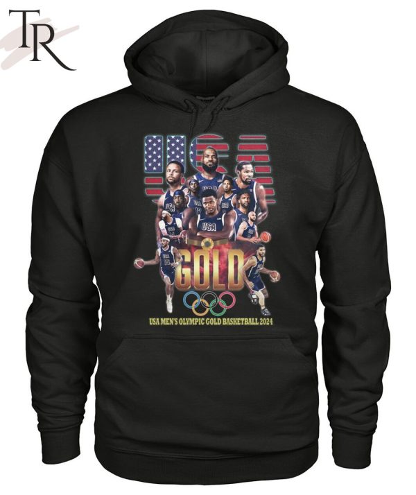 USA Men’s Olympics Gold Basketball 2024 T-Shirt