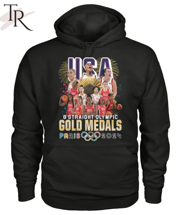 USA Basketball Women Team 8 Straight Olympic Gold Medals Paris 2024 T-Shirt