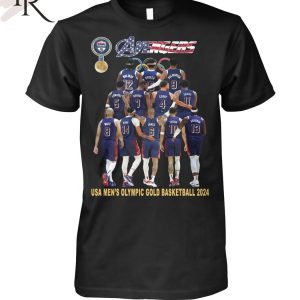 Avengers USA Men’s Olympic Gold Basketball 2024 T-Shirt