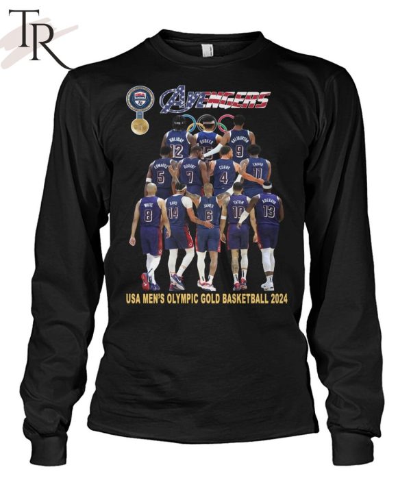 Avengers USA Men’s Olympic Gold Basketball 2024 T-Shirt