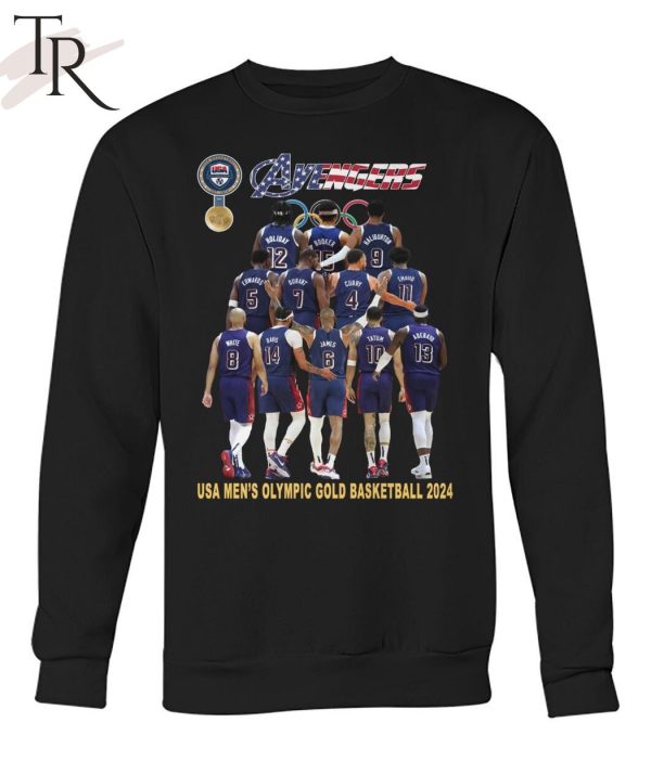 Avengers USA Men’s Olympic Gold Basketball 2024 T-Shirt