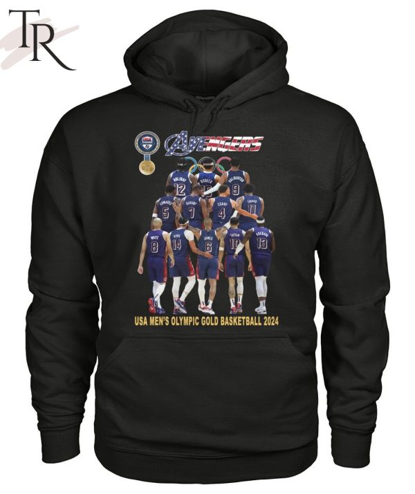 Avengers USA Men’s Olympic Gold Basketball 2024 T-Shirt