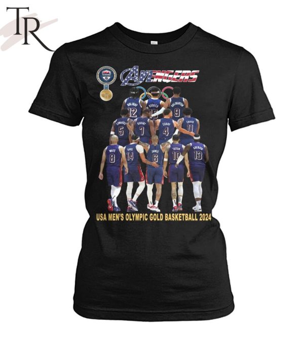 Avengers USA Men’s Olympic Gold Basketball 2024 T-Shirt