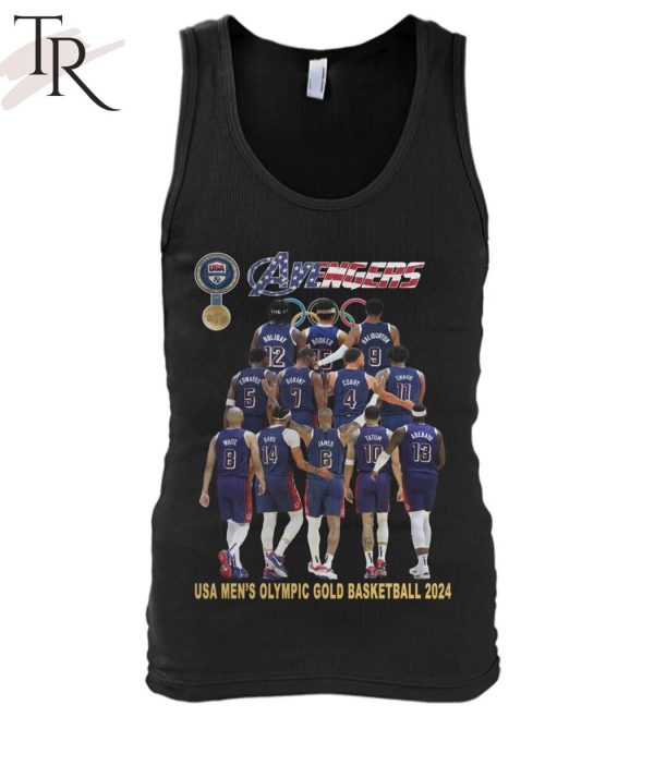 Avengers USA Men’s Olympic Gold Basketball 2024 T-Shirt