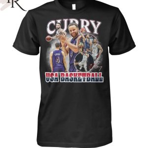 The Last Dance Paris 2024 Gold Stephen Curry T-Shirt