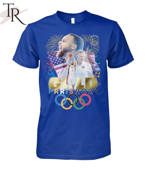 Stephen Curry Gold Paris 2024 T-Shirt