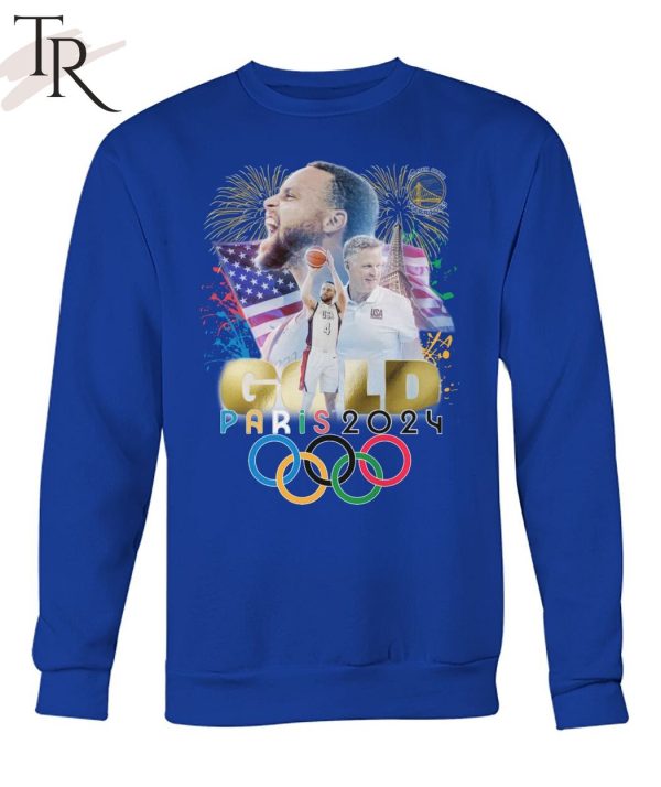 Stephen Curry Gold Paris 2024 T-Shirt