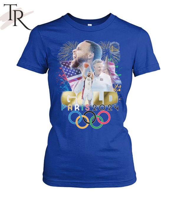 Stephen Curry Gold Paris 2024 T-Shirt