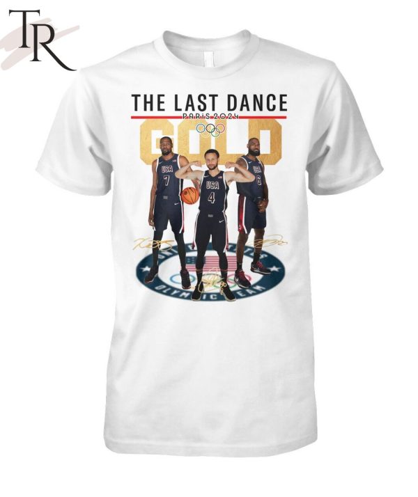 The Last Dance Paris 2024 Gold Stephen Curry T-Shirt