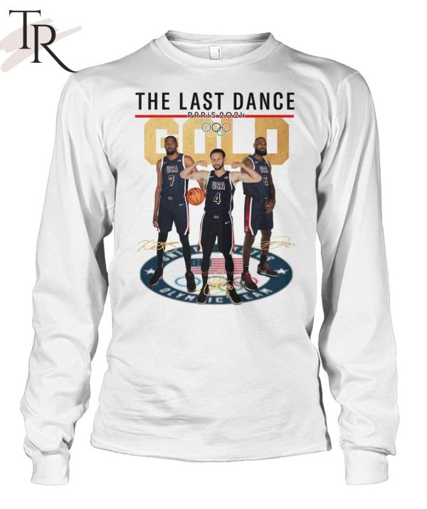 The Last Dance Paris 2024 Gold Stephen Curry T-Shirt