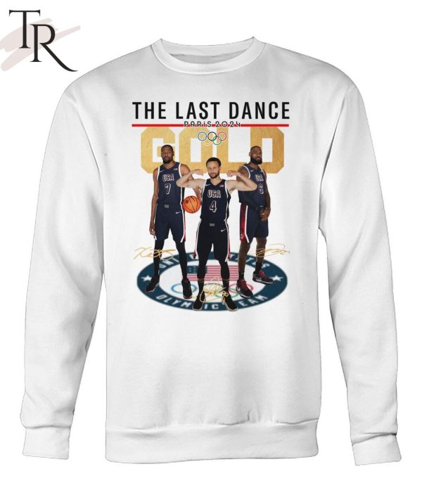 The Last Dance Paris 2024 Gold Stephen Curry T-Shirt