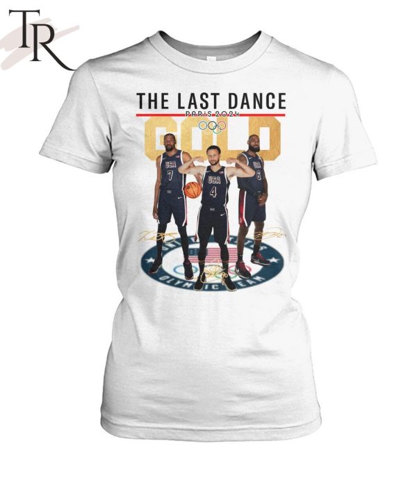 The Last Dance Paris 2024 Gold Stephen Curry T-Shirt