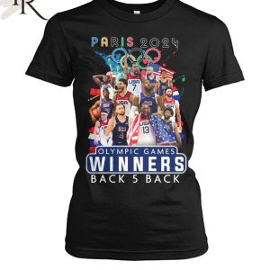 USA Basketball Men National Team Paris 2024 Olympic Games Winners Back 5 Back T-Shirt