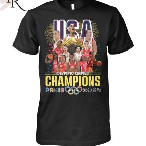 USA Basketball Women National Team Olympic Games Champions Paris 2024 T-Shirt