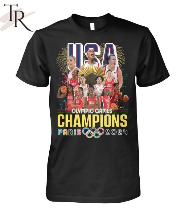 USA Basketball Women National Team Olympic Games Champions Paris 2024 T-Shirt