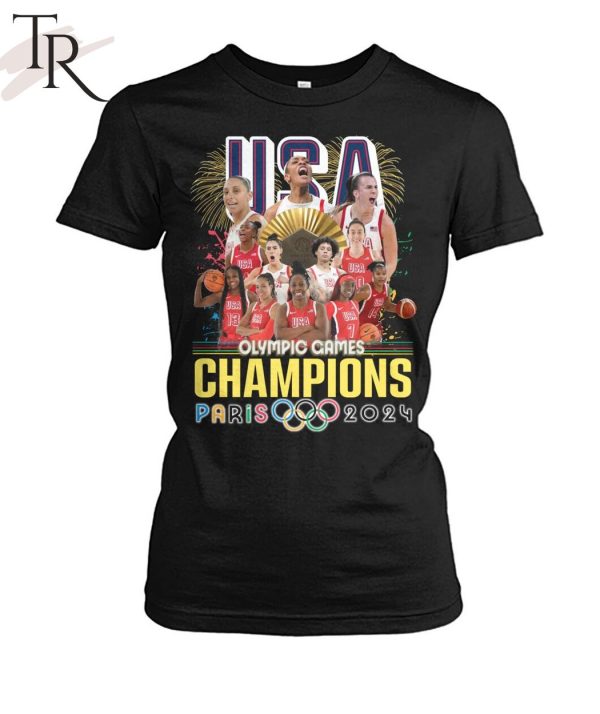 USA Basketball Women National Team Olympic Games Champions Paris 2024 T-Shirt