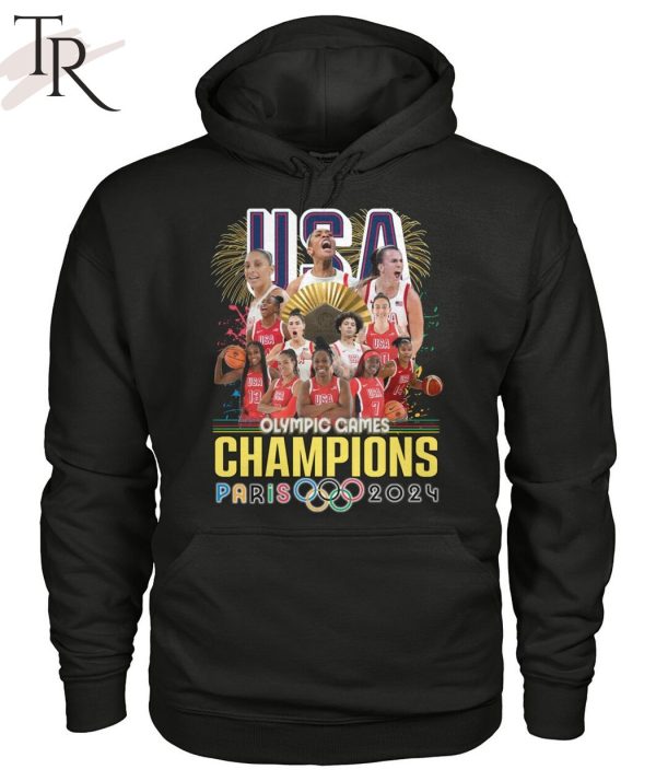 USA Basketball Women National Team Olympic Games Champions Paris 2024 T-Shirt