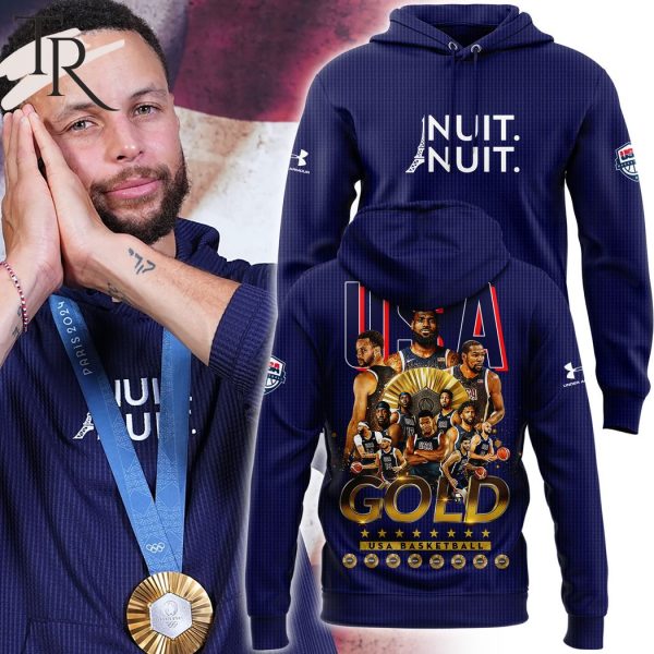 Nuit. Nuit. Gold USA Basketball Hoodie, Longpants, Cap