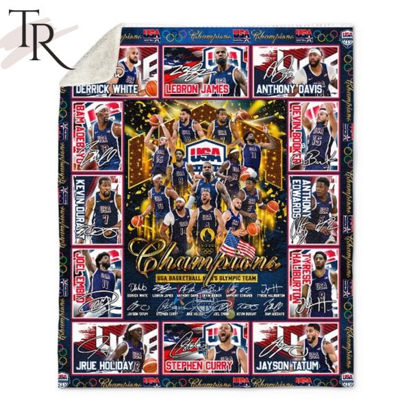 USA Basketball Men’s Olympic Team Champions Fleece Blanket