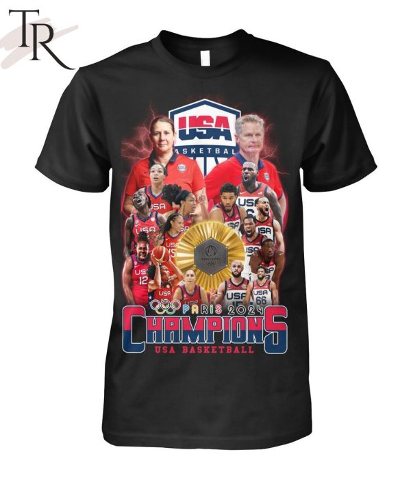 Paris 2024 Champions USA Basketball T-Shirt