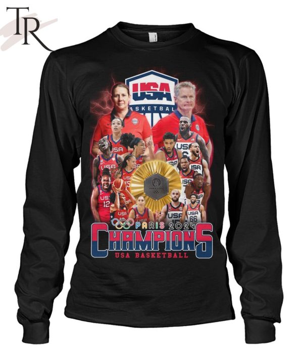 Paris 2024 Champions USA Basketball T-Shirt