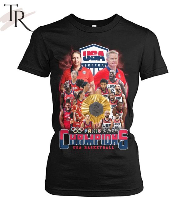 Paris 2024 Champions USA Basketball T-Shirt