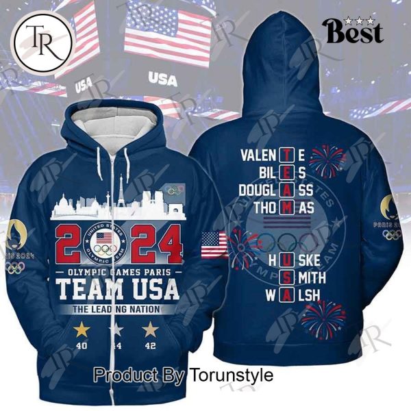 2024 Olympic Games Paris Team USA The Leading Nation Hoodie