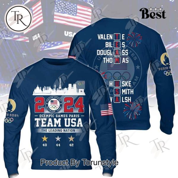 2024 Olympic Games Paris Team USA The Leading Nation Hoodie