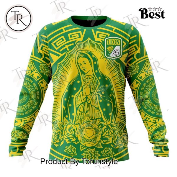 LIGA MX Club Leon Special Our Lady Of Guadalupe Design Hoodie