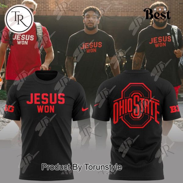 Ohio State Buckeyes Jesus Won Hoodie – Black