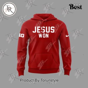 Ohio State Buckeyes Jesus Won Hoodie – Red