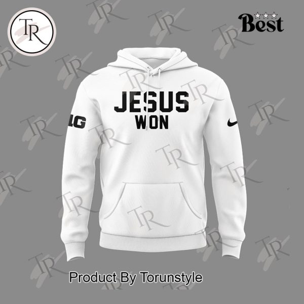 Ohio State Buckeyes Jesus Won Hoodie – White