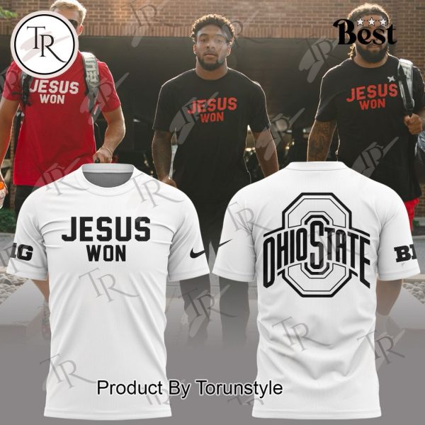 Ohio State Buckeyes Jesus Won Hoodie – White