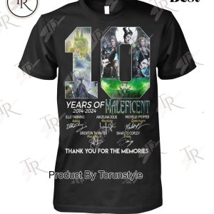 10 Years Of 2014-2024 Maleficent Thank You For The Memories T-Shirt