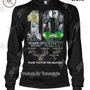 10 Years Of 2014-2024 Maleficent Thank You For The Memories T-Shirt