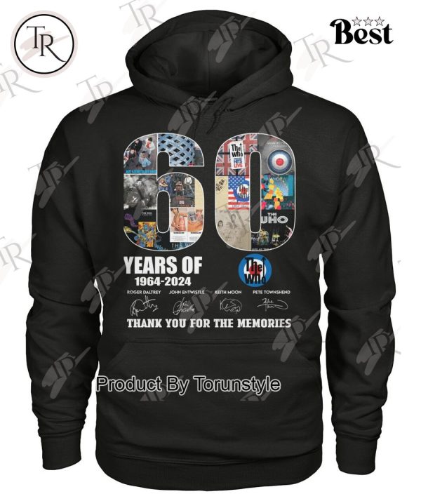 60 Years Of 1964-2024 The Who Thank You For The Memories T-Shirt