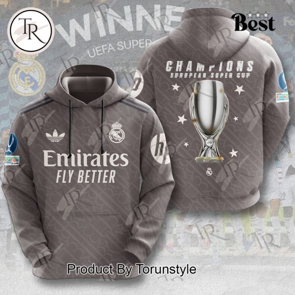 Real Madrid Champions European Super Cup 2024 Hoodie