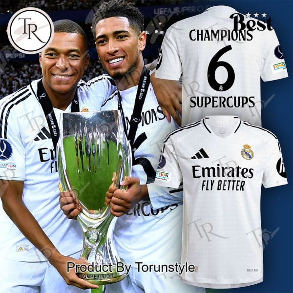 Real Madrid UEFA 6TH Champions Supercups Football Jersey