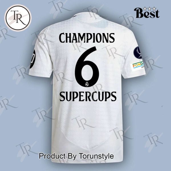 Real Madrid UEFA 6TH Champions Supercups Football Jersey