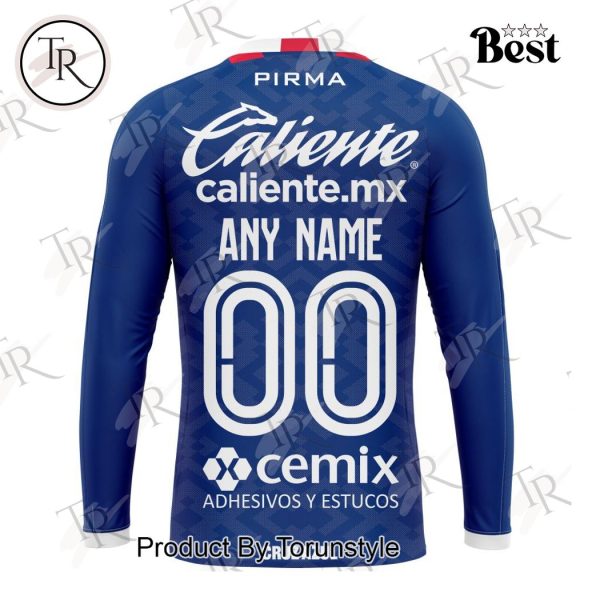 LIGA MX Cruz Azul Personalized 2025 Goalkeeper Away Kits Hoodie