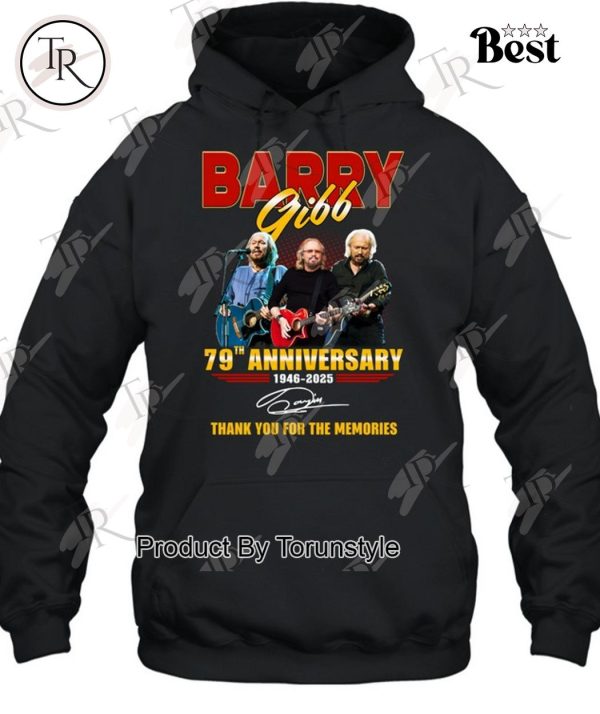 Barry Gibb 79th Anniversary 1946-2025 Thank You For The Memories T-Shirt