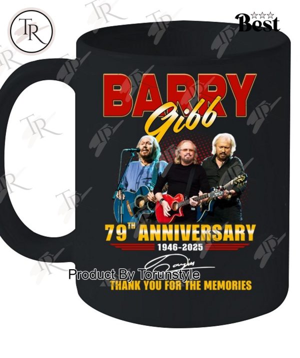 Barry Gibb 79th Anniversary 1946-2025 Thank You For The Memories T-Shirt