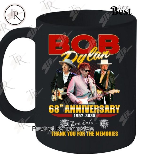 Bob Dylan 68th Anniversary 1957-2025 Thank You For The Memories T-Shirt